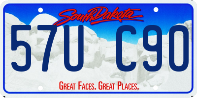 SD license plate 57UC90