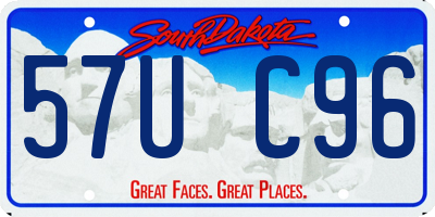 SD license plate 57UC96