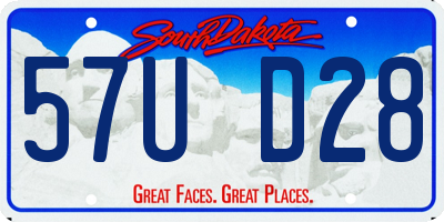 SD license plate 57UD28