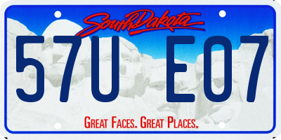 SD license plate 57UE07