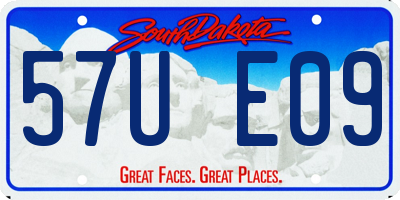 SD license plate 57UE09
