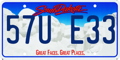 SD license plate 57UE33