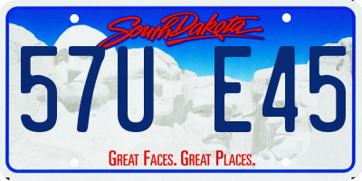 SD license plate 57UE45