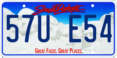 SD license plate 57UE54