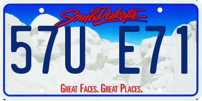SD license plate 57UE71