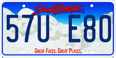 SD license plate 57UE80