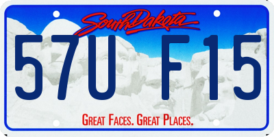 SD license plate 57UF15