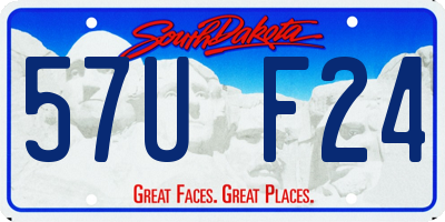 SD license plate 57UF24