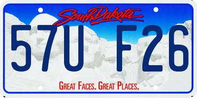 SD license plate 57UF26