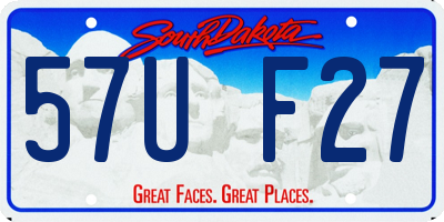 SD license plate 57UF27
