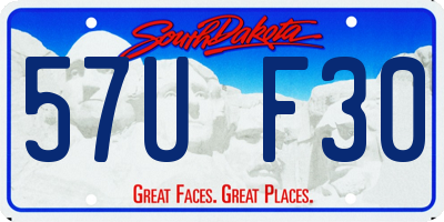 SD license plate 57UF30