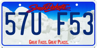 SD license plate 57UF53