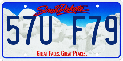 SD license plate 57UF79