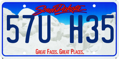 SD license plate 57UH35