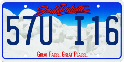 SD license plate 57UI16