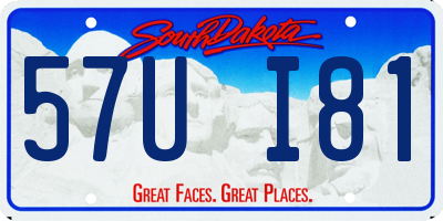 SD license plate 57UI81