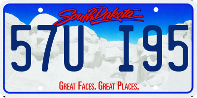 SD license plate 57UI95
