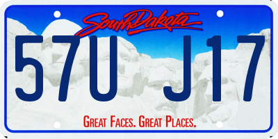 SD license plate 57UJ17