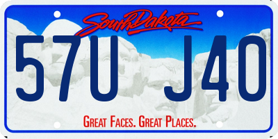 SD license plate 57UJ40