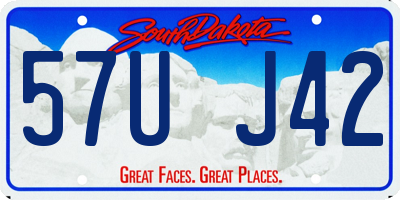 SD license plate 57UJ42