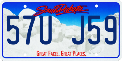 SD license plate 57UJ59