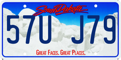 SD license plate 57UJ79