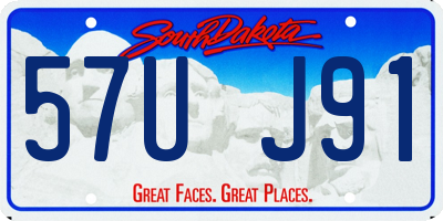 SD license plate 57UJ91