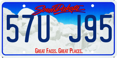 SD license plate 57UJ95