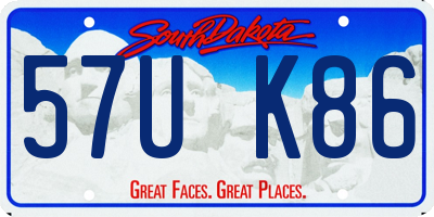 SD license plate 57UK86