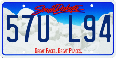 SD license plate 57UL94