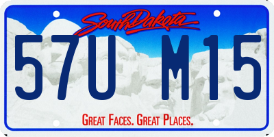 SD license plate 57UM15