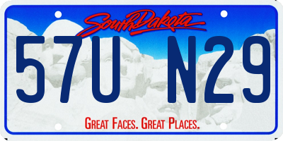 SD license plate 57UN29