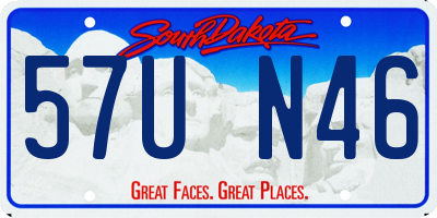 SD license plate 57UN46