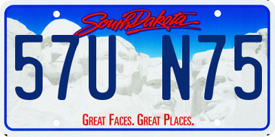 SD license plate 57UN75