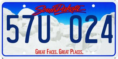 SD license plate 57UO24