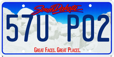 SD license plate 57UP02