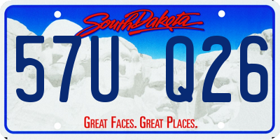 SD license plate 57UQ26