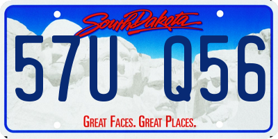 SD license plate 57UQ56