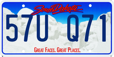 SD license plate 57UQ71