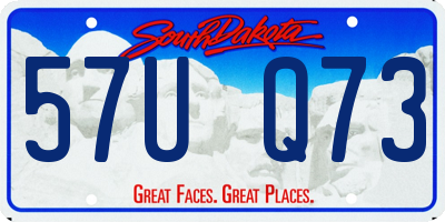 SD license plate 57UQ73