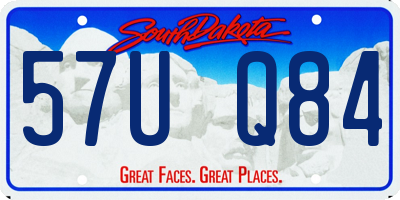 SD license plate 57UQ84