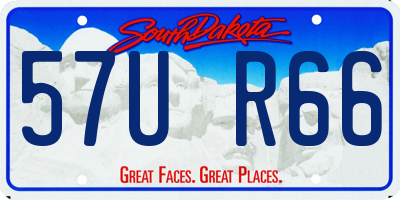 SD license plate 57UR66