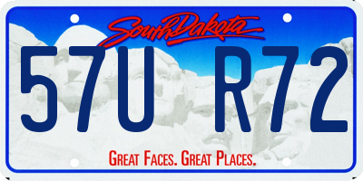 SD license plate 57UR72
