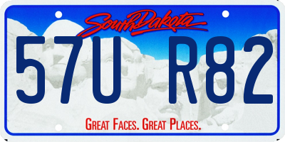 SD license plate 57UR82