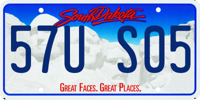 SD license plate 57US05