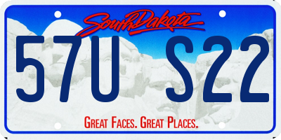 SD license plate 57US22