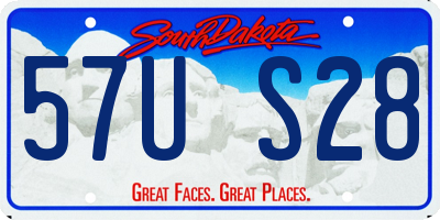 SD license plate 57US28