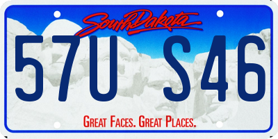 SD license plate 57US46
