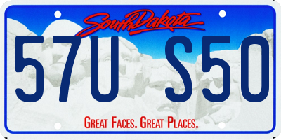 SD license plate 57US50
