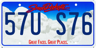 SD license plate 57US76